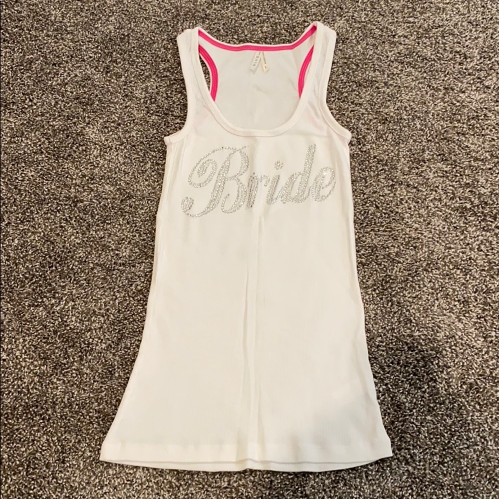 3/$25 🌟 Rhinestone “Bride” Tank - Picture 4 of 4
